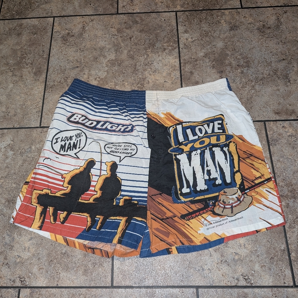 Bud Light Vintage 1996 AOP Mens Boxer Shorts Mens Xl